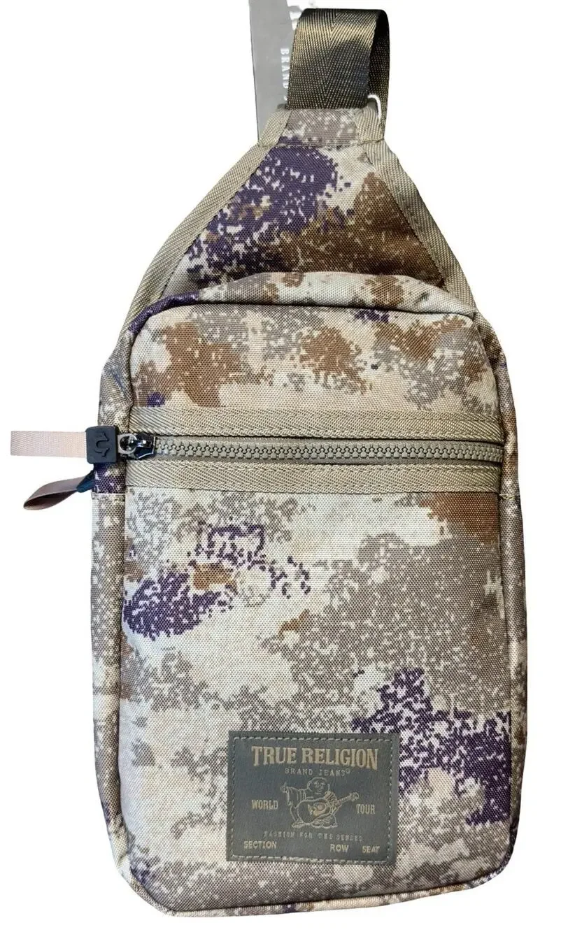 True Religion Camo Crossbody Sling Bag Chest Pack NWT Adjustable Strap‎